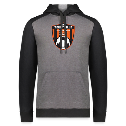 Augusta Sportswear Unisex Three-Season Fleece Hoodie - carbon heather/black