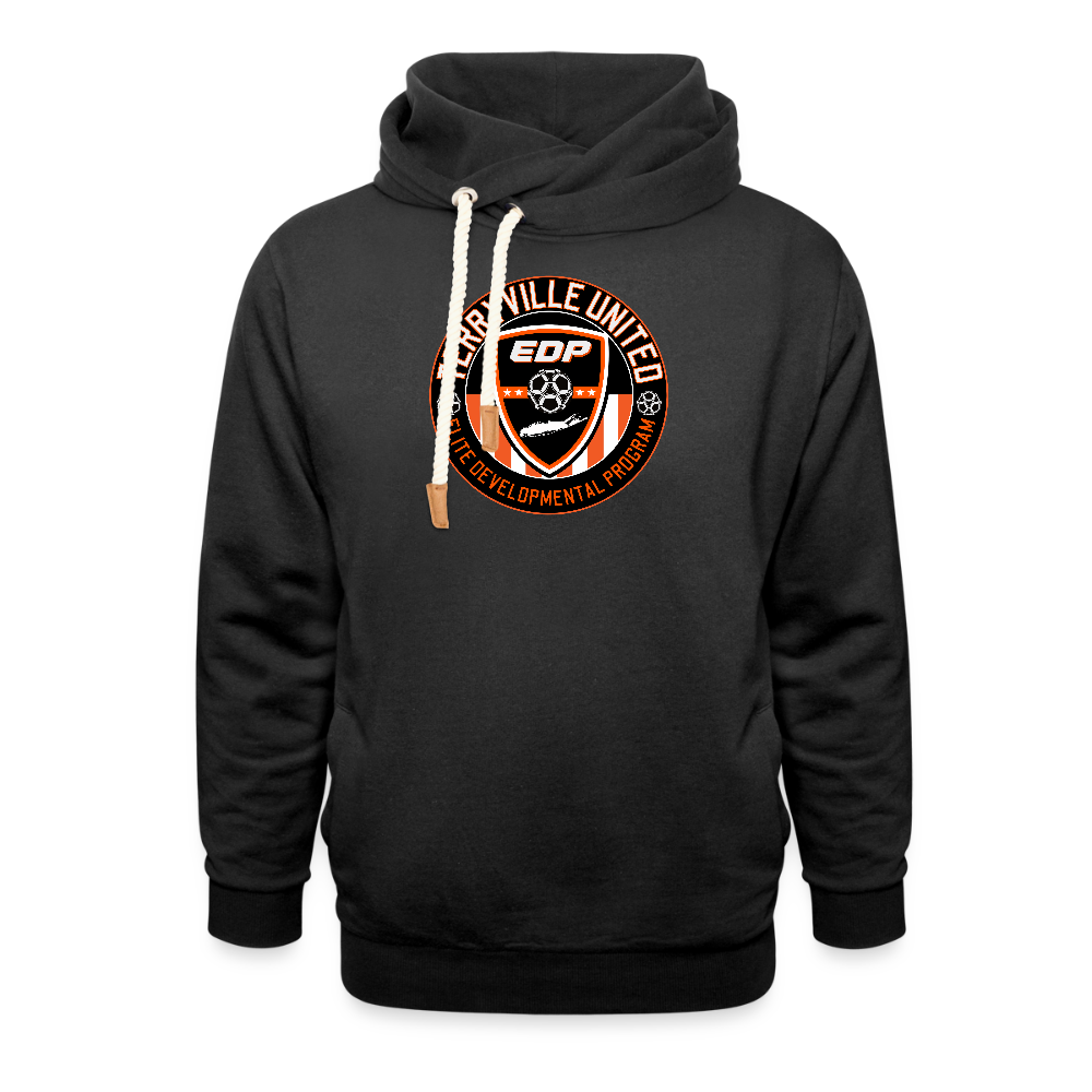 Shawl Collar Hoodie - black