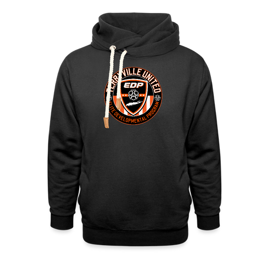 Shawl Collar Hoodie - black
