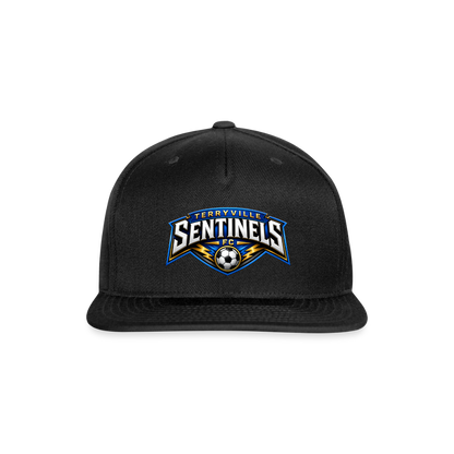 Snapback Baseball Cap - black