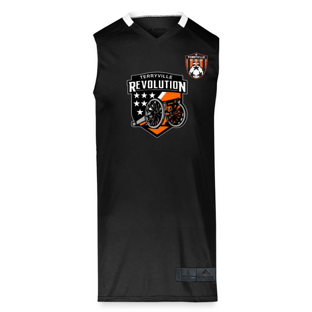 Augusta Sportswear Youth Step-Back Basketball Jersey - black/white