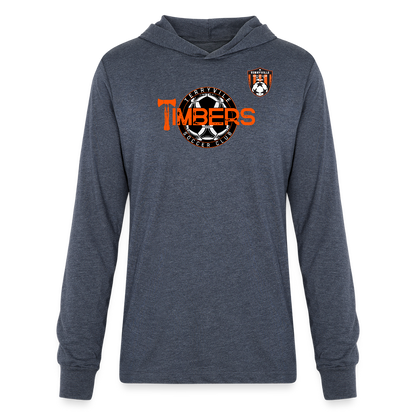 Unisex Long Sleeve Hoodie Shirt - heather navy