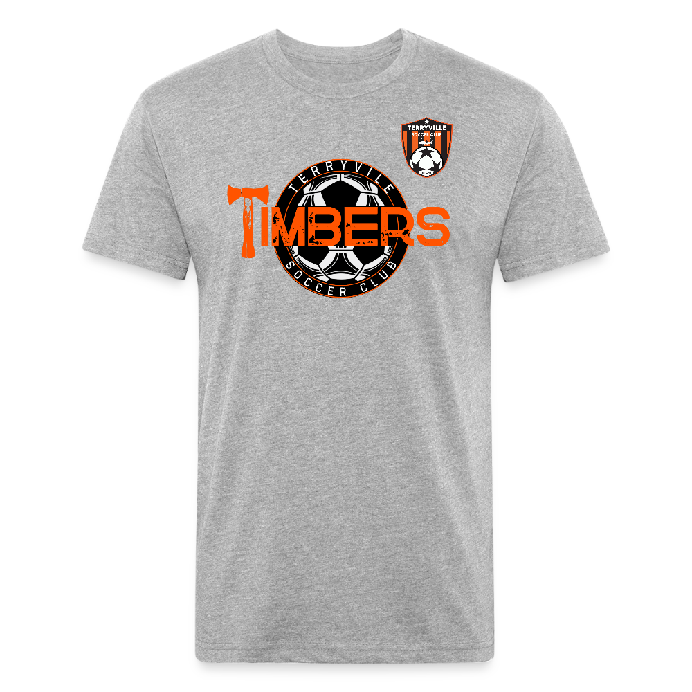 Fitted Cotton/Poly T-Shirt by Next Level - heather gray