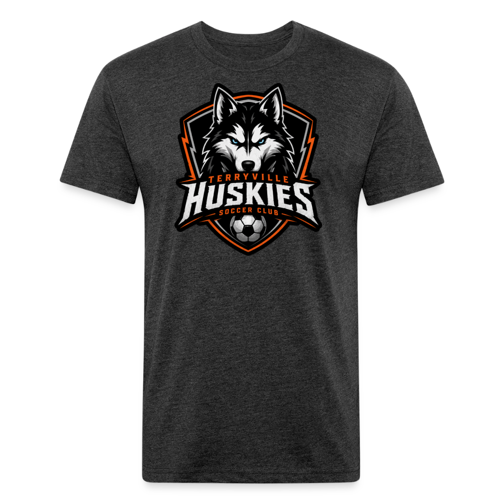 Fitted Cotton/Poly T-Shirt by Next Level - heather black