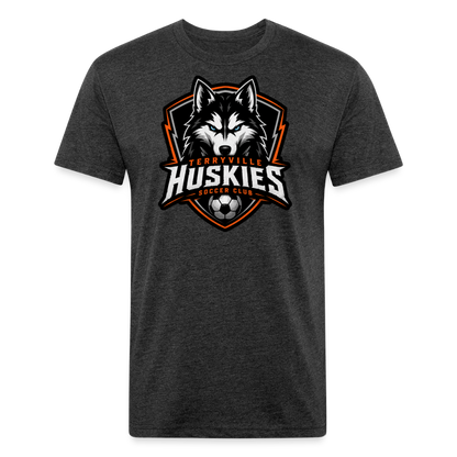 Fitted Cotton/Poly T-Shirt by Next Level - heather black