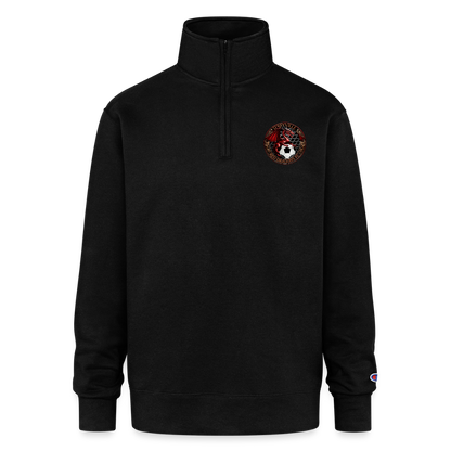 Champion Unisex 1/4 Zip Pullover Sweatshirt - black