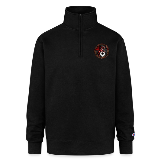 Champion Unisex 1/4 Zip Pullover Sweatshirt - black