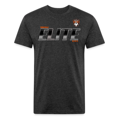 Fitted Cotton/Poly T-Shirt by Next Level - heather black