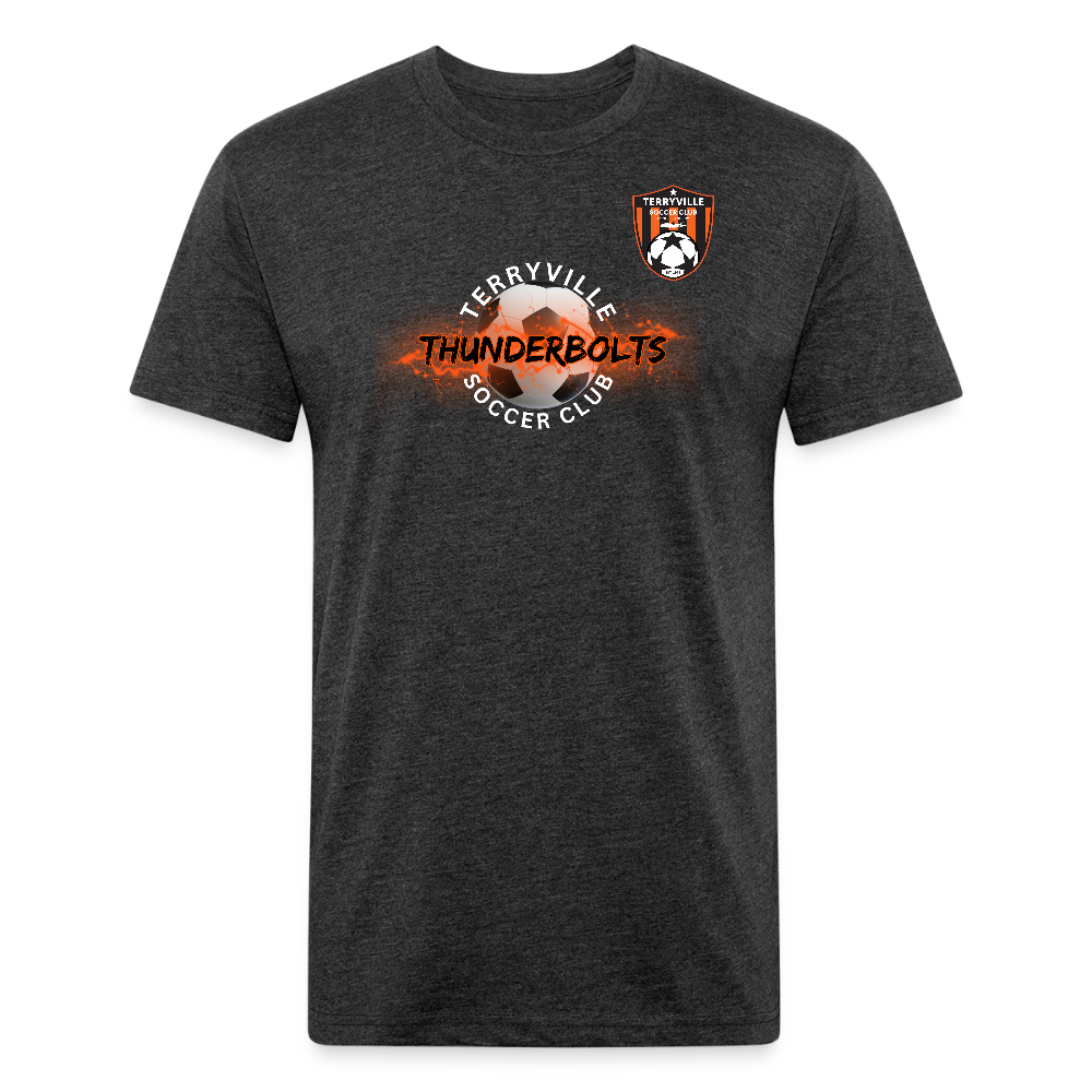 Fitted Cotton/Poly T-Shirt by Next Level - heather black