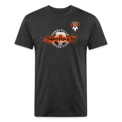 Fitted Cotton/Poly T-Shirt by Next Level - heather black