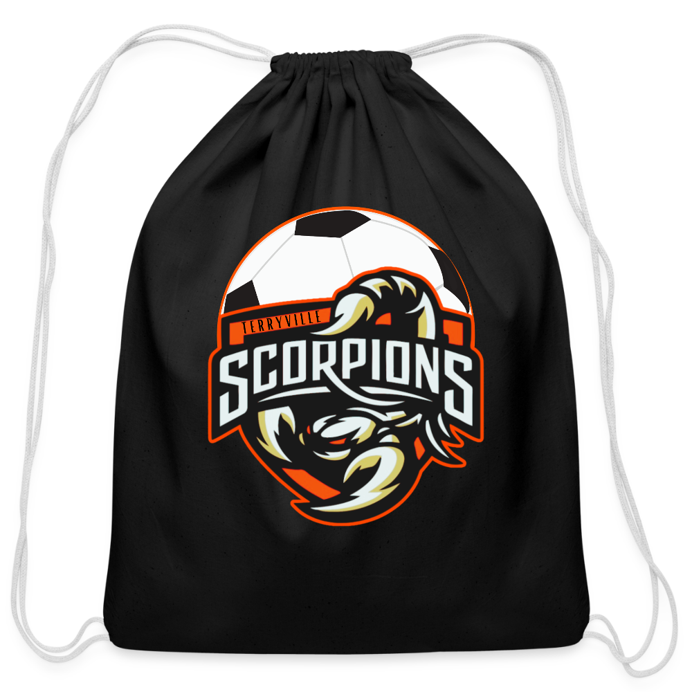 Cotton Drawstring Bag - black