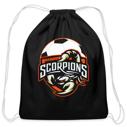 Cotton Drawstring Bag - black