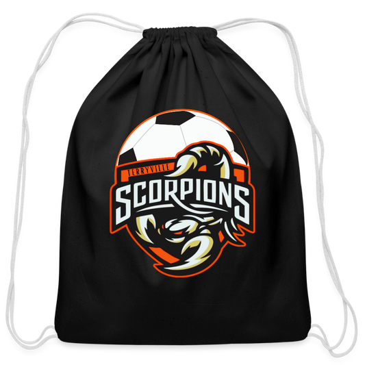 Cotton Drawstring Bag - black