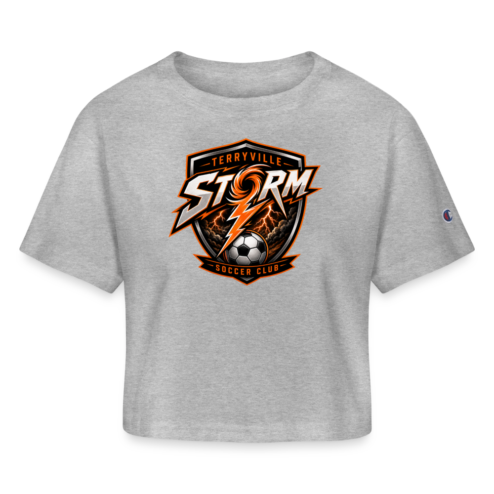 Champion Women’s Cropped T-Shirt - heather gray