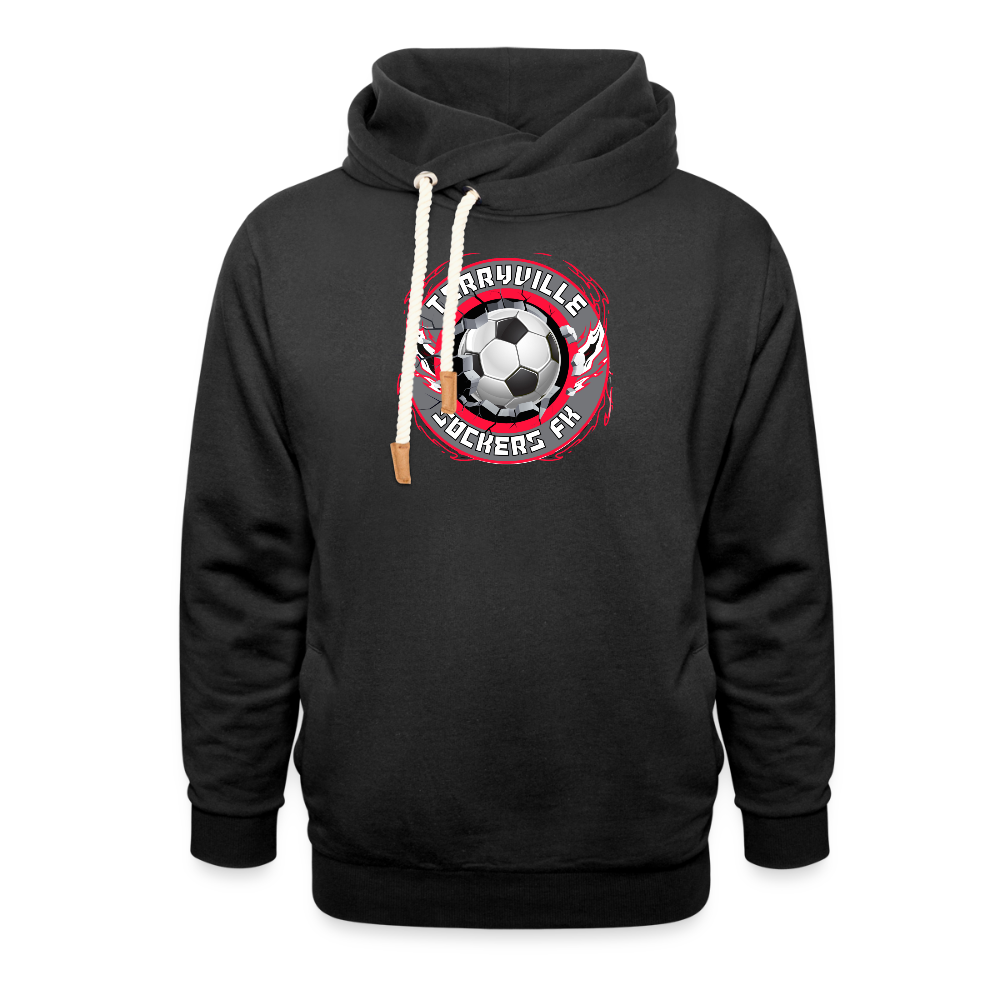 Shawl Collar Hoodie - black