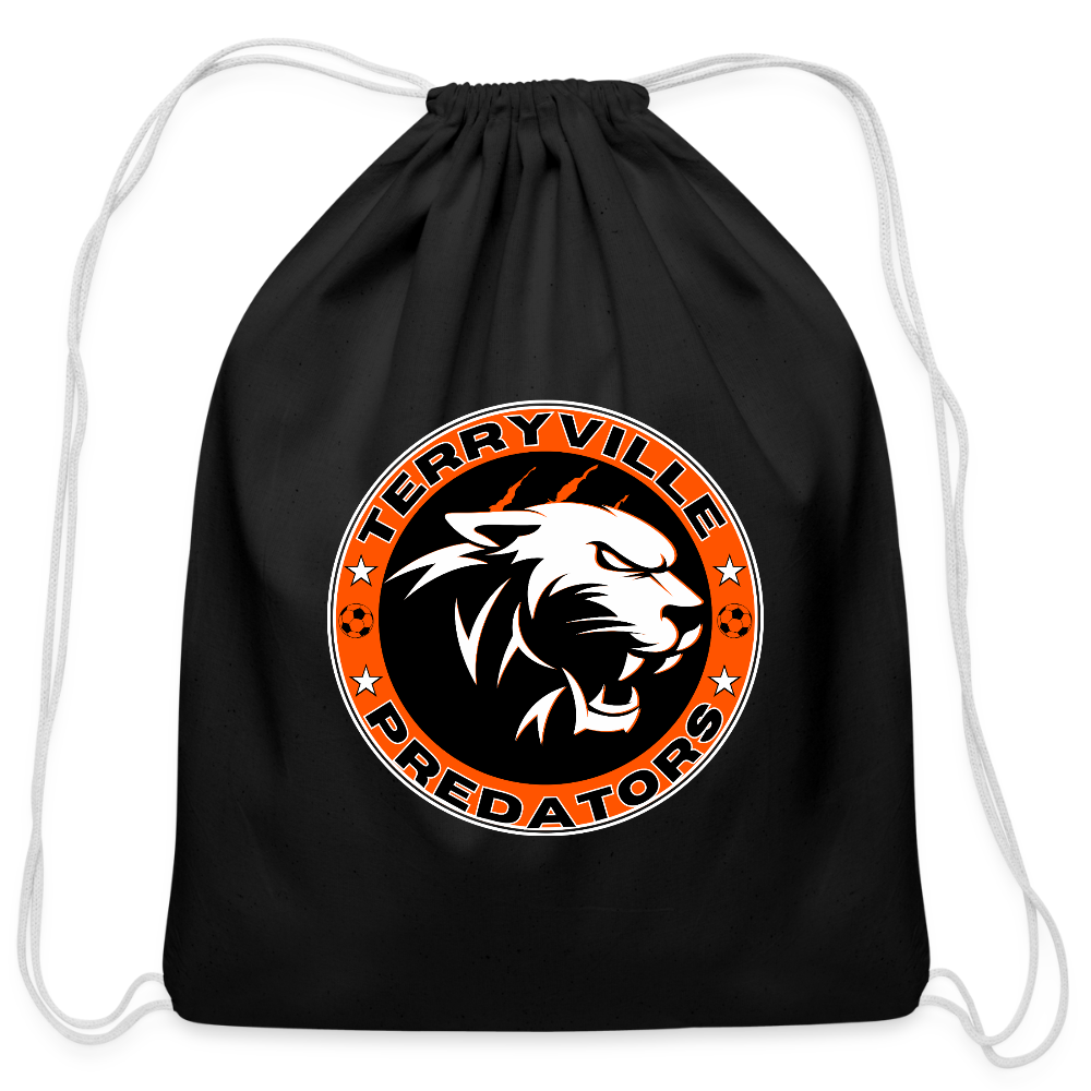 Cotton Drawstring Bag - black
