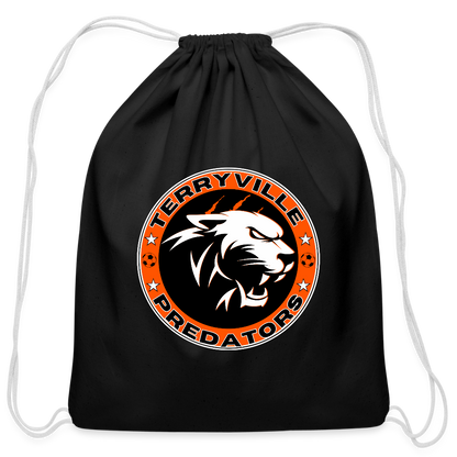 Cotton Drawstring Bag - black