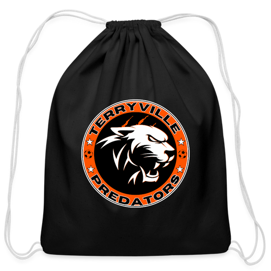 Cotton Drawstring Bag - black