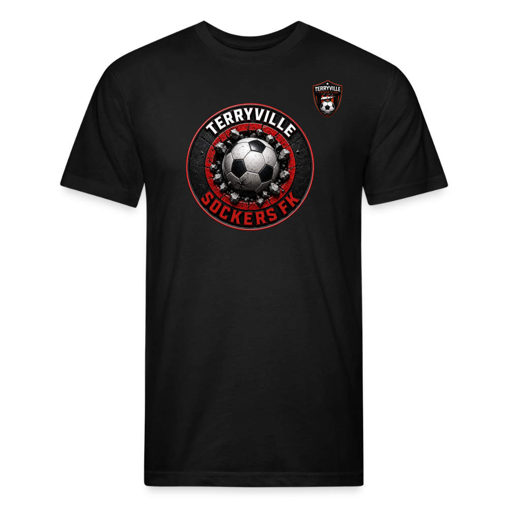 Fitted Cotton/Poly T-Shirt by Next Level - black