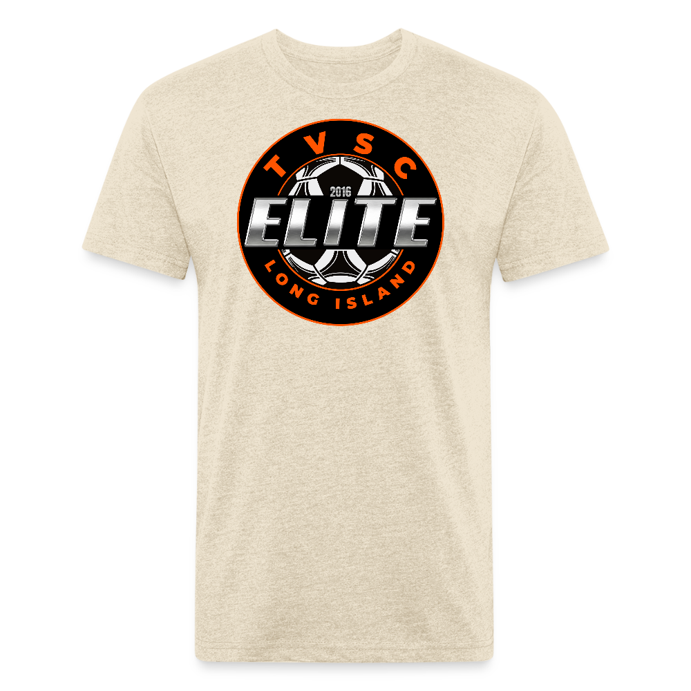 Fitted Cotton/Poly T-Shirt by Next Level - heather cream