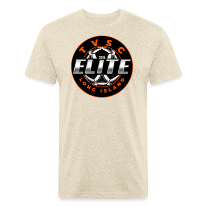 Fitted Cotton/Poly T-Shirt by Next Level - heather cream