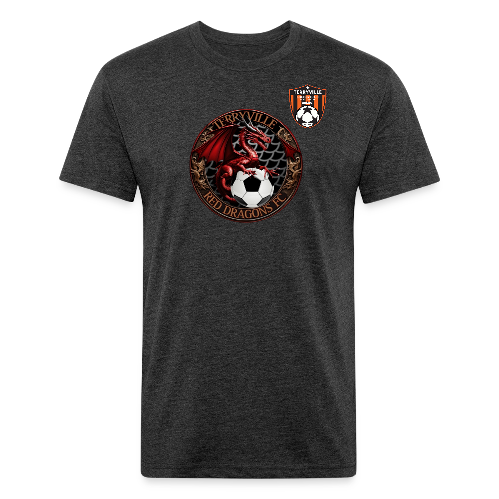 Fitted Cotton/Poly T-Shirt by Next Level - heather black