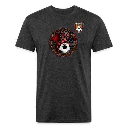 Fitted Cotton/Poly T-Shirt by Next Level - heather black