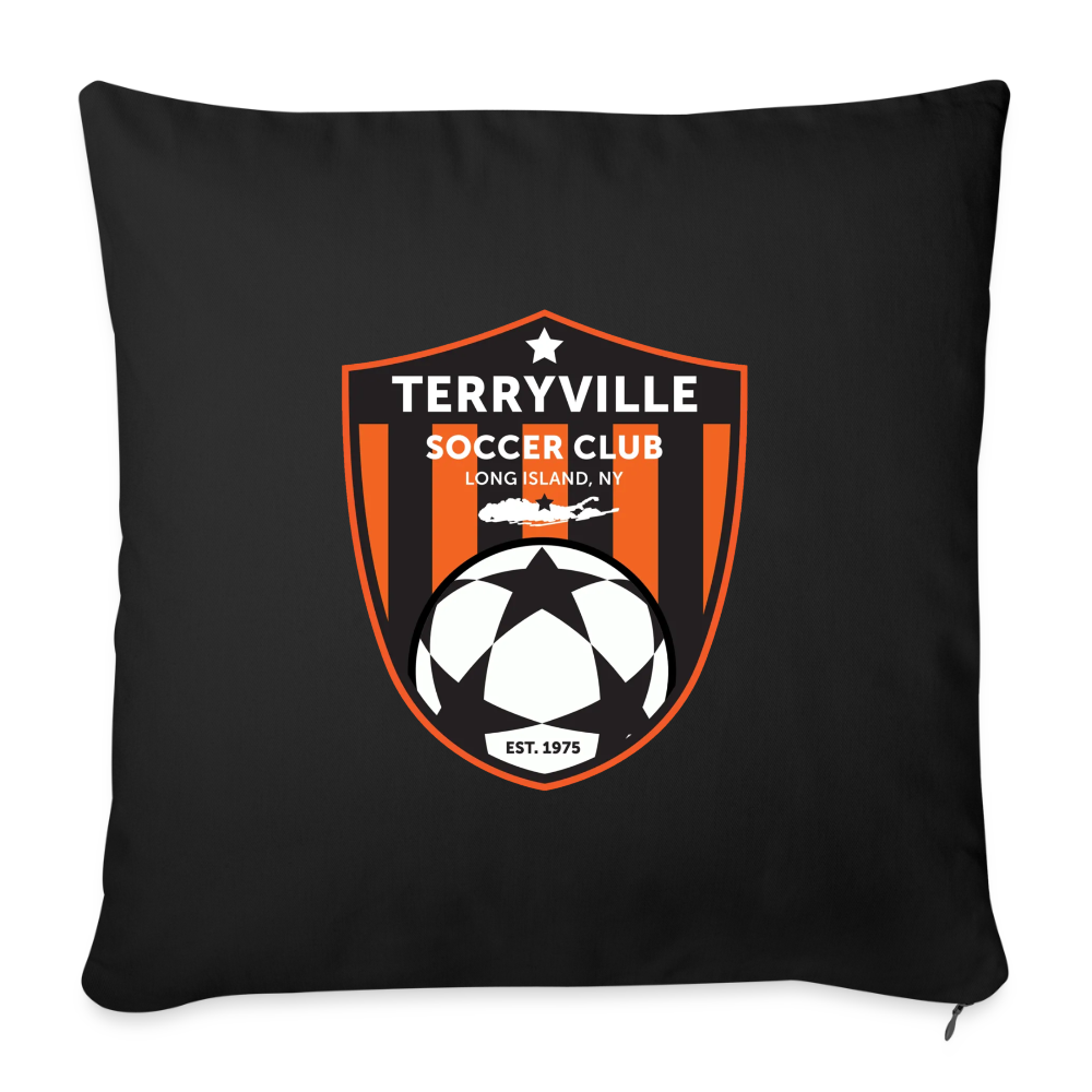 Throw Pillow Cover 18” x 18” - black