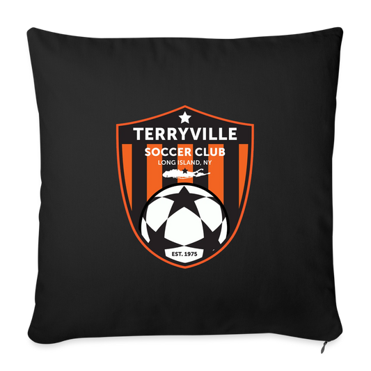 Throw Pillow Cover 18” x 18” - black