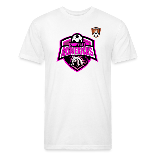 Fitted Cotton/Poly T-Shirt by Next Level - white