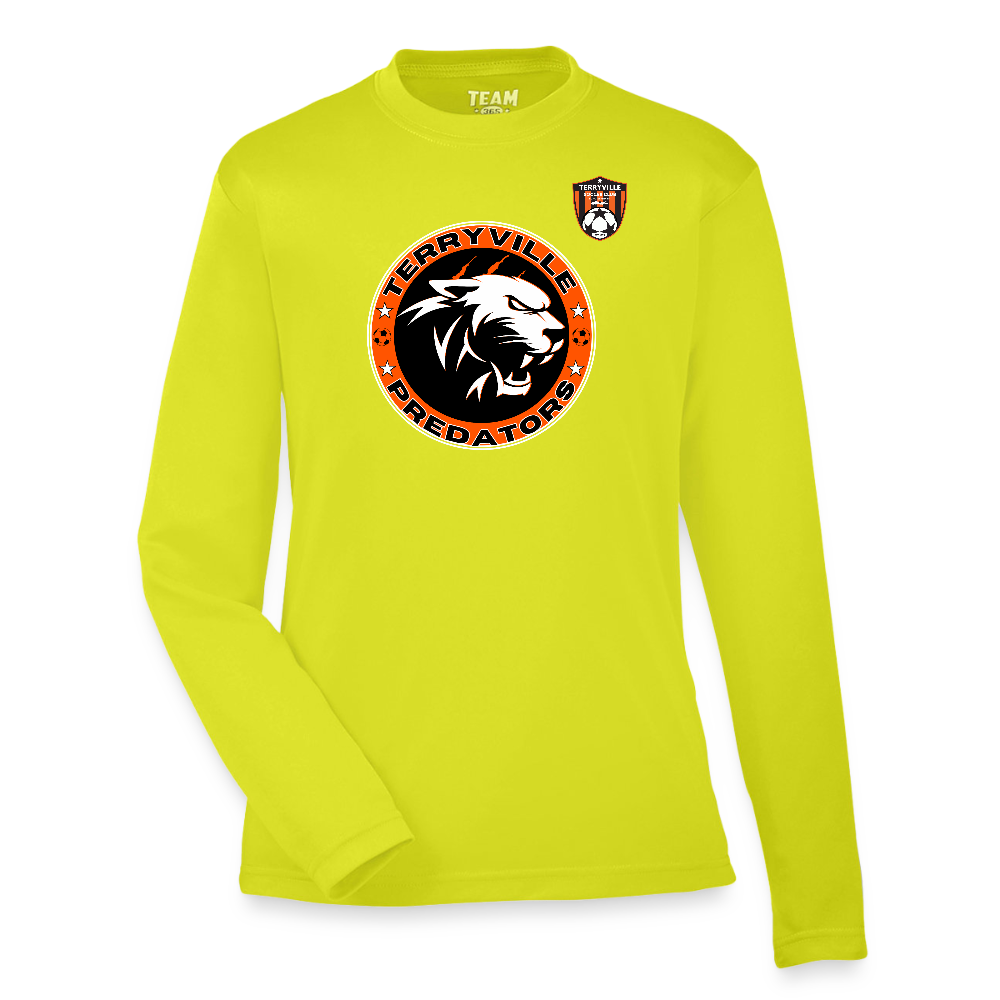 Youth Zone Performance Long-Sleeve T-Shirt - safety yellow