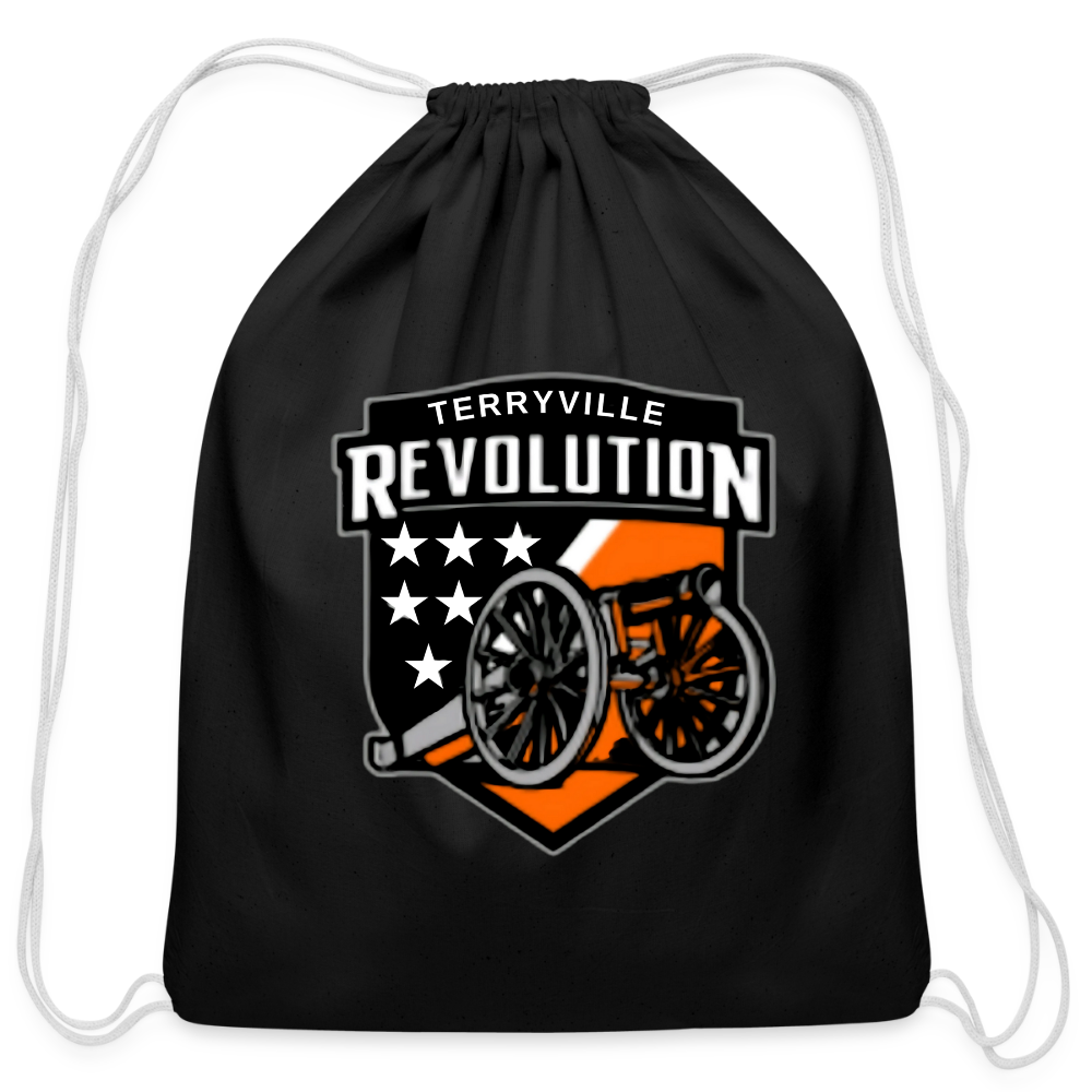 Cotton Drawstring Bag - black