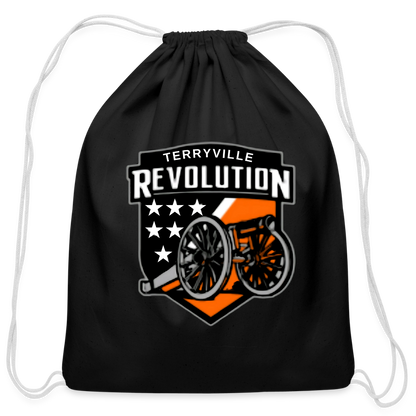 Cotton Drawstring Bag - black