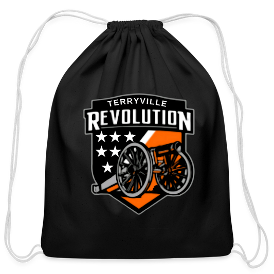 Cotton Drawstring Bag - black
