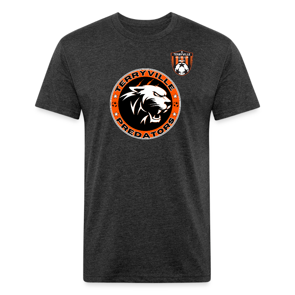 Fitted Cotton/Poly T-Shirt by Next Level - heather black