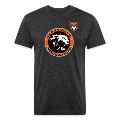 Fitted Cotton/Poly T-Shirt by Next Level - heather black