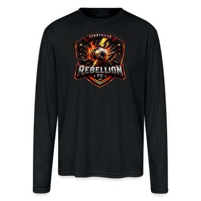 Men's Moisture Wicking Performance Long Sleeve T-Shirt - black