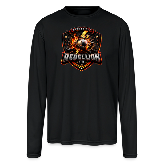 Men's Moisture Wicking Performance Long Sleeve T-Shirt - black