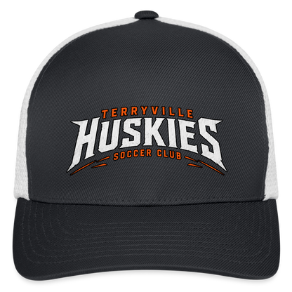 Flexfit Fitted Baseball Cap - dark gray/white