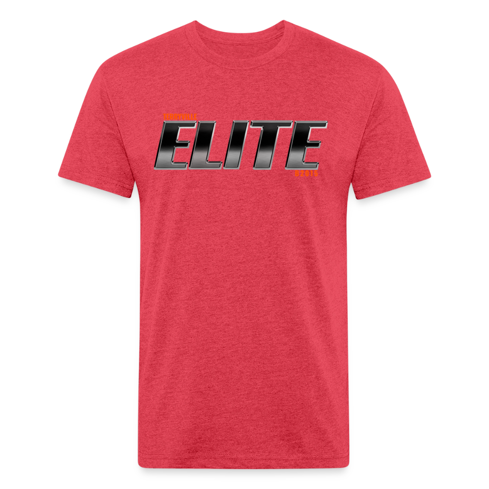 Fitted Cotton/Poly T-Shirt by Next Level - heather red
