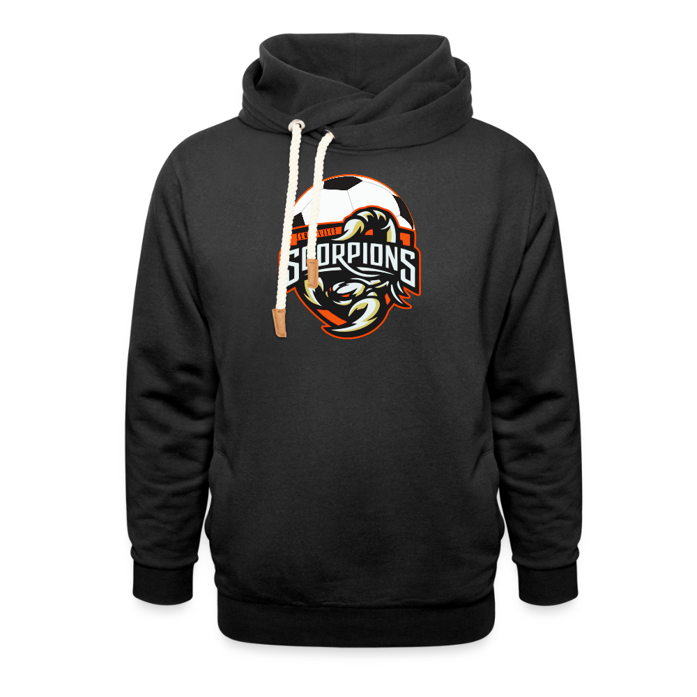 Shawl Collar Hoodie - black