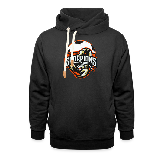 Shawl Collar Hoodie - black