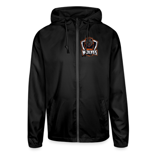 Unisex Lightweight Windbreaker Jacket - black