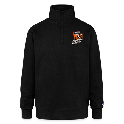Champion Unisex 1/4 Zip Pullover Sweatshirt - black