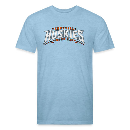 Fitted Cotton/Poly T-Shirt by Next Level - heather blue