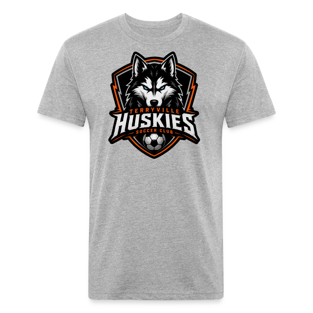 Fitted Cotton/Poly T-Shirt by Next Level - heather gray