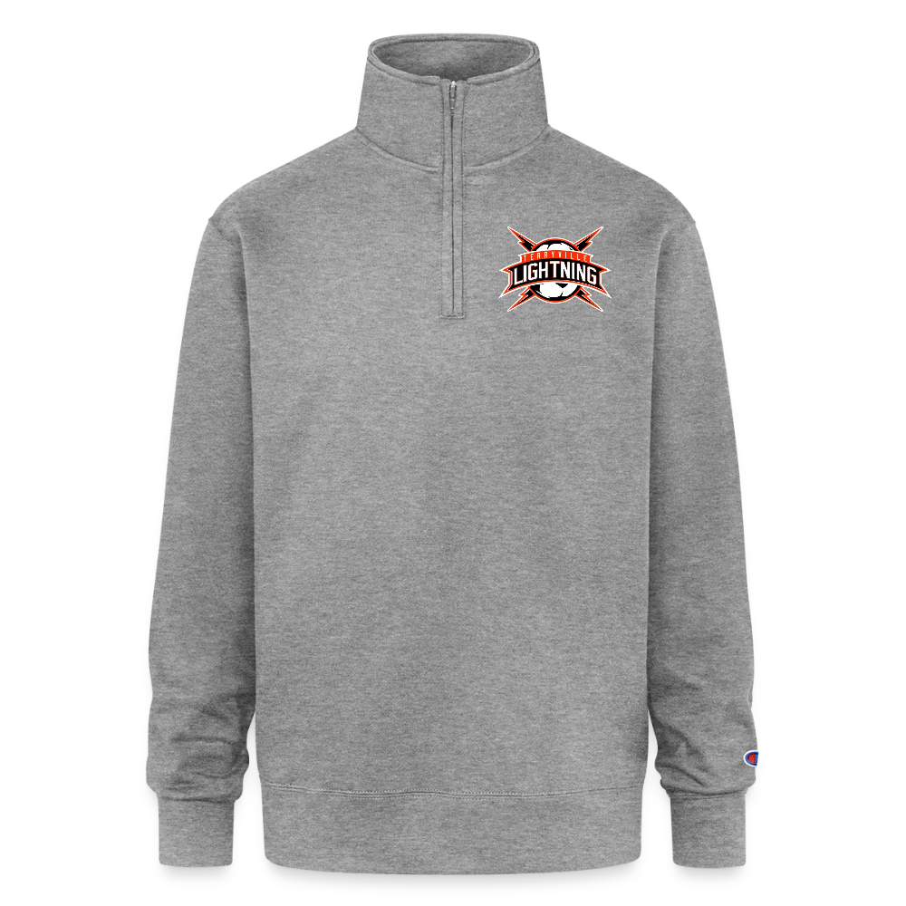 Champion Unisex 1/4 Zip Pullover Sweatshirt - heather gray