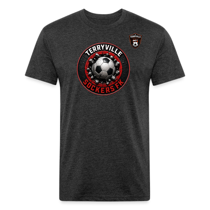 Fitted Cotton/Poly T-Shirt by Next Level - heather black
