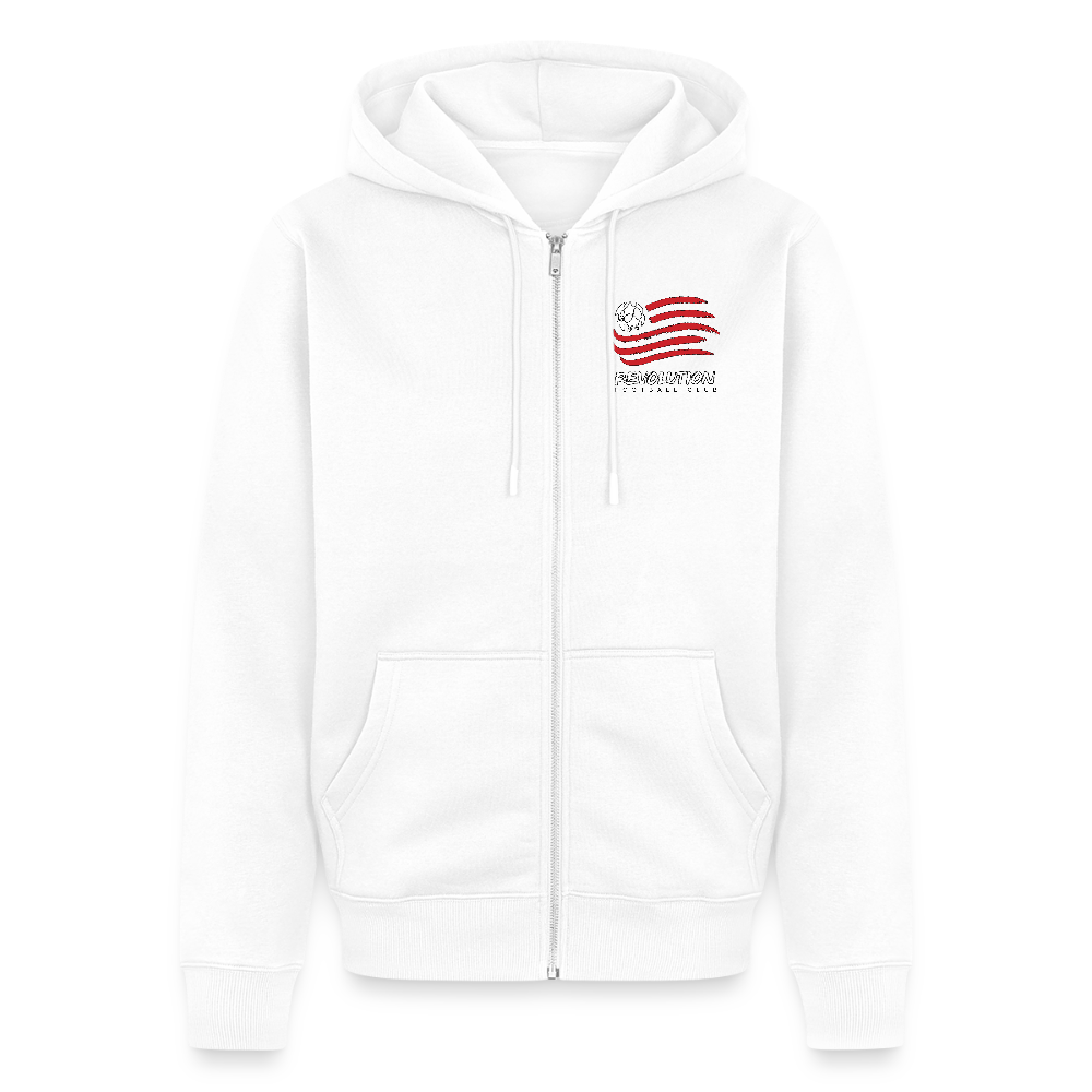 Unisex Premium Organic Zip Hoodie - white