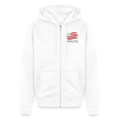Unisex Premium Organic Zip Hoodie - white